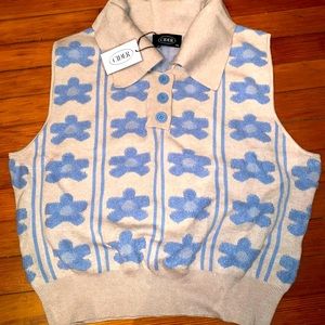 Cider Cropped Sweater Vest XXL NWT